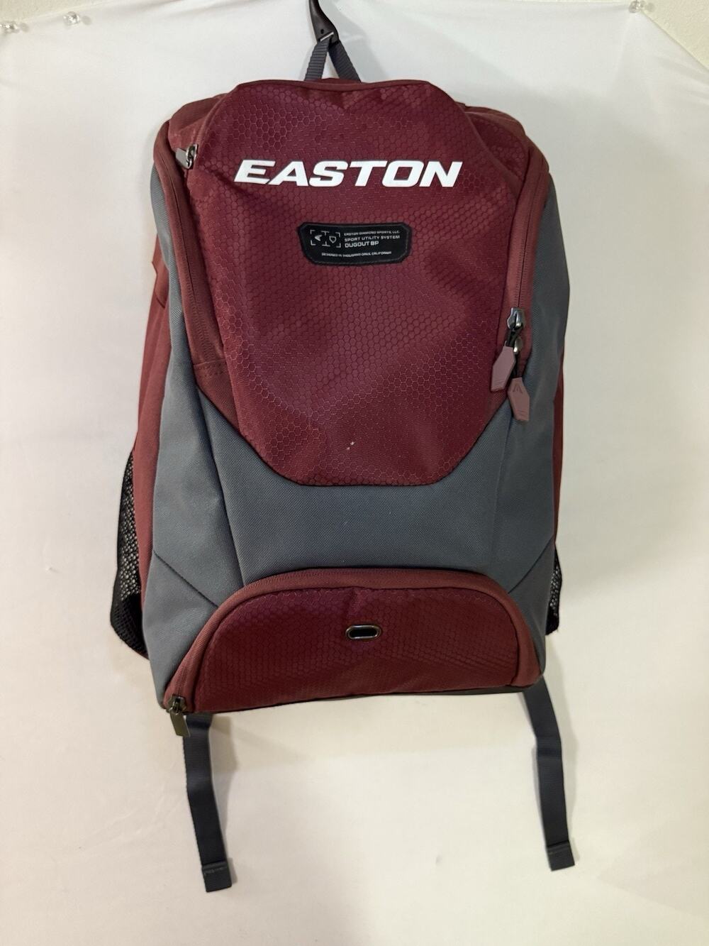 Easton Dugout Baseball Softballs Backpack Maroon Gray